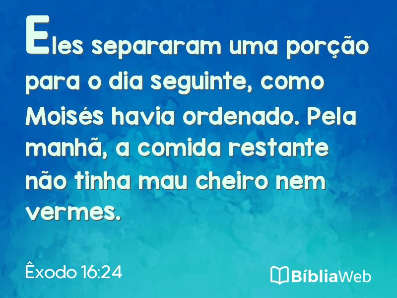 Êxodo 16:24 em imagem para compartilhar