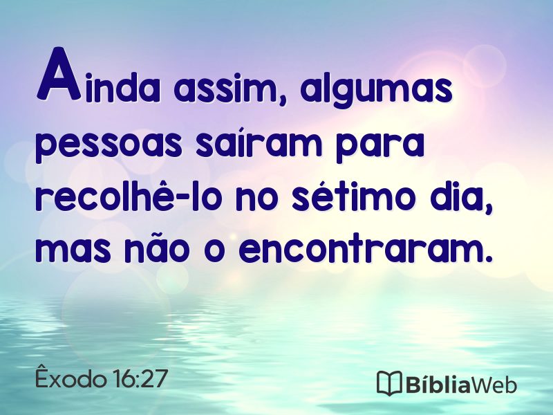 Êxodo 16:27 em imagem para compartilhar
