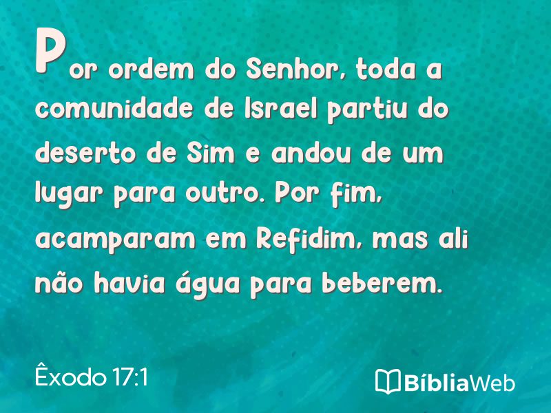 Êxodo 17:1 em imagem para compartilhar