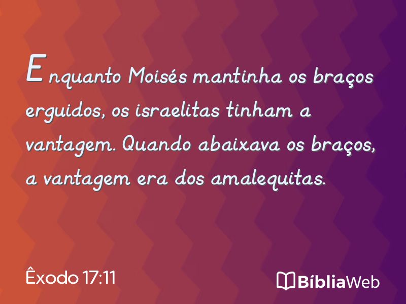 Êxodo 17:11 em imagem para compartilhar