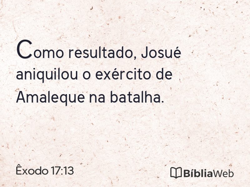 Êxodo 17:13 em imagem para compartilhar