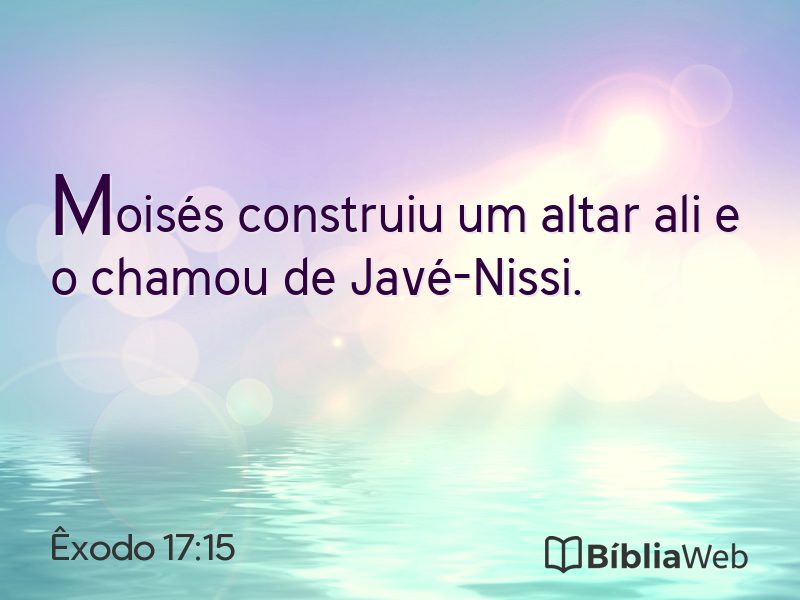 Êxodo 17:15 em imagem para compartilhar