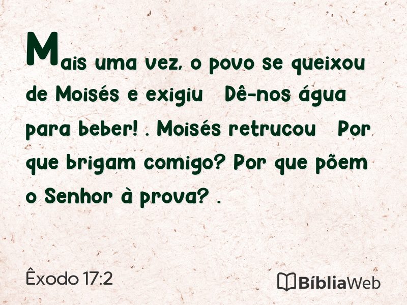 Êxodo 17:2 em imagem para compartilhar