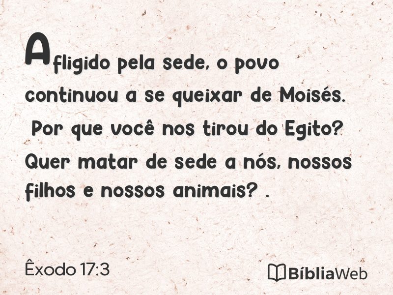 Êxodo 17:3 em imagem para compartilhar