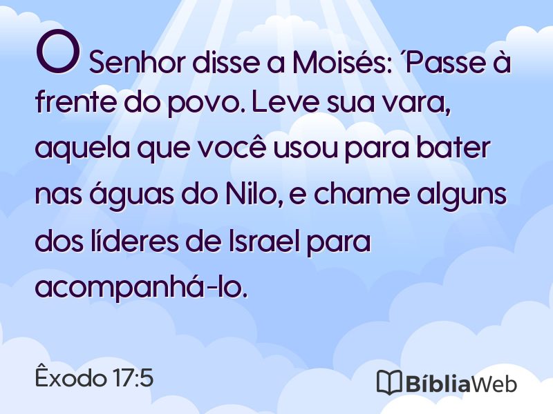 Êxodo 17:5 em imagem para compartilhar