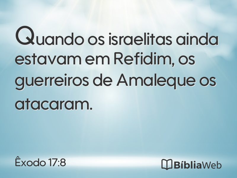 Êxodo 17:8 em imagem para compartilhar