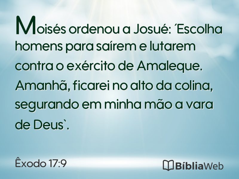 Êxodo 17:9 em imagem para compartilhar