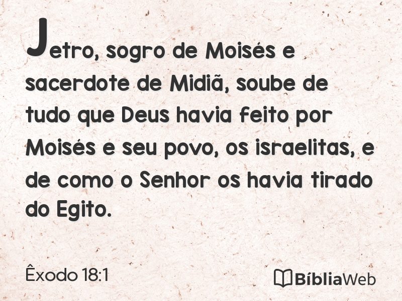Êxodo 18:1 em imagem para compartilhar
