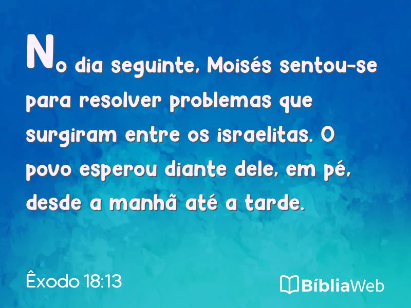 Êxodo 18:13 em imagem para compartilhar