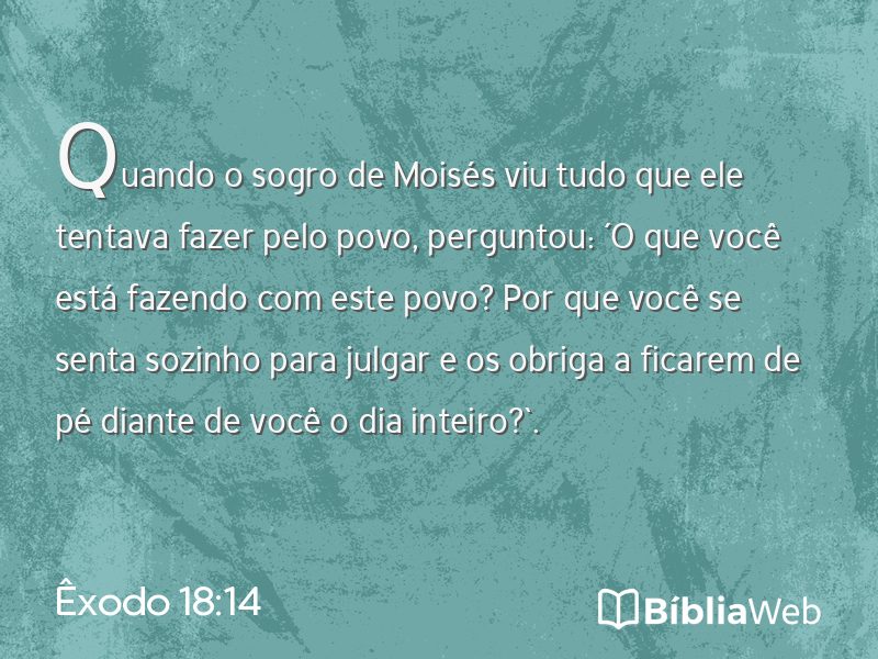 Êxodo 18:14 em imagem para compartilhar