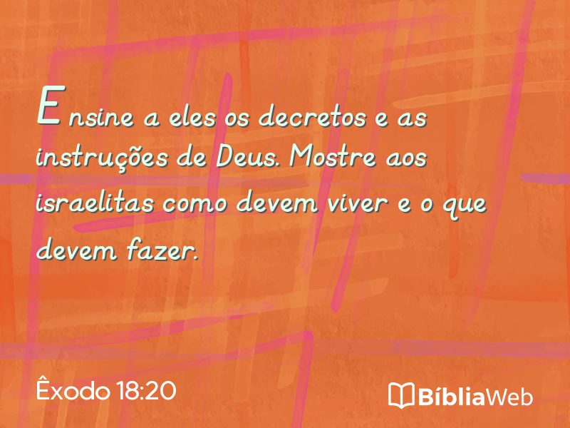 Êxodo 18:20 em imagem para compartilhar