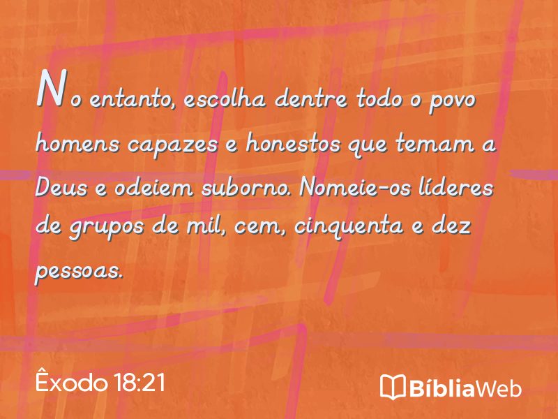Êxodo 18:21 em imagem para compartilhar