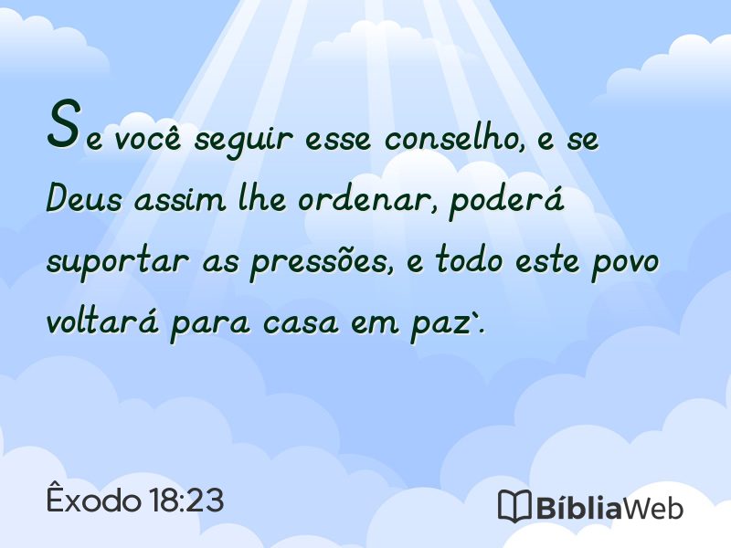 Êxodo 18:23 em imagem para compartilhar