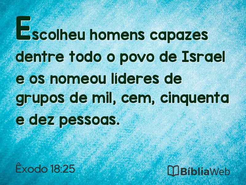 Êxodo 18:25 em imagem para compartilhar