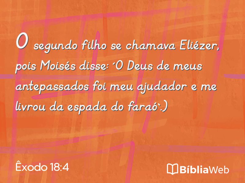 Êxodo 18:4 em imagem para compartilhar
