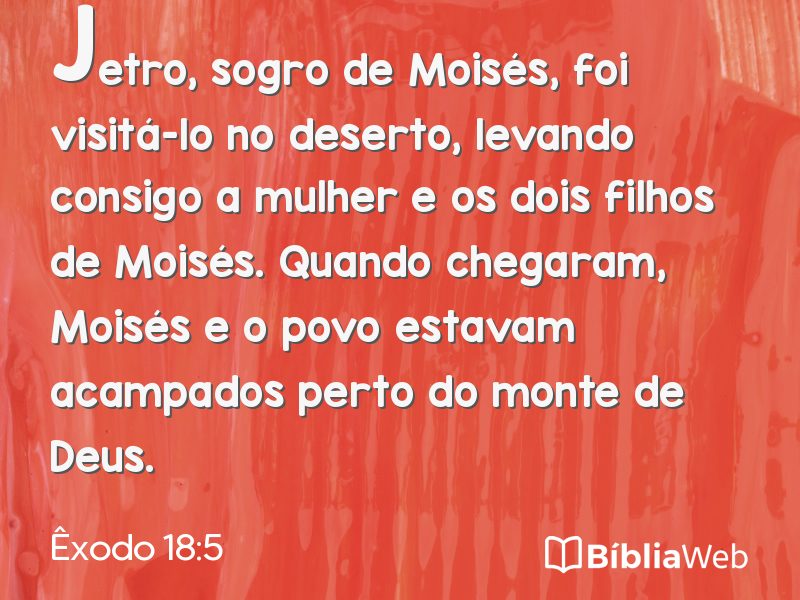 Êxodo 18:5 em imagem para compartilhar