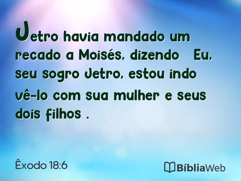 Êxodo 18:6 em imagem para compartilhar