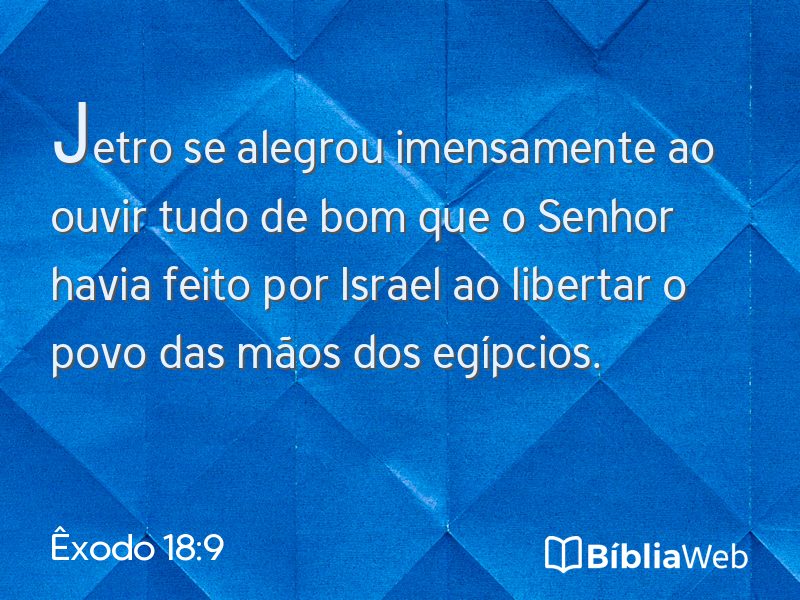 Êxodo 18:9 em imagem para compartilhar