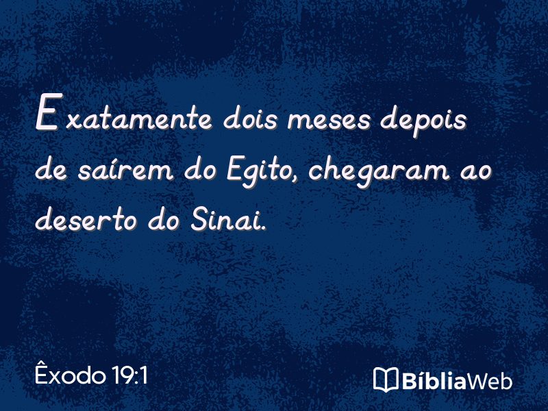 Êxodo 19:1 em imagem para compartilhar