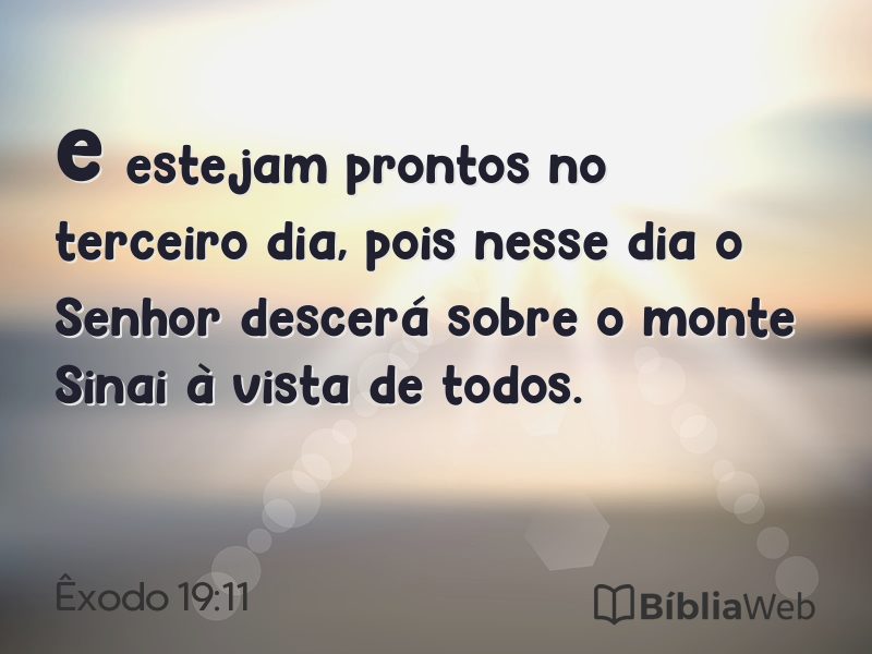Êxodo 19:11 em imagem para compartilhar