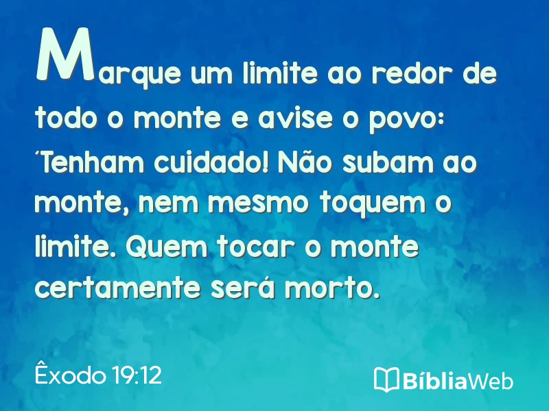 Êxodo 19:12 em imagem para compartilhar