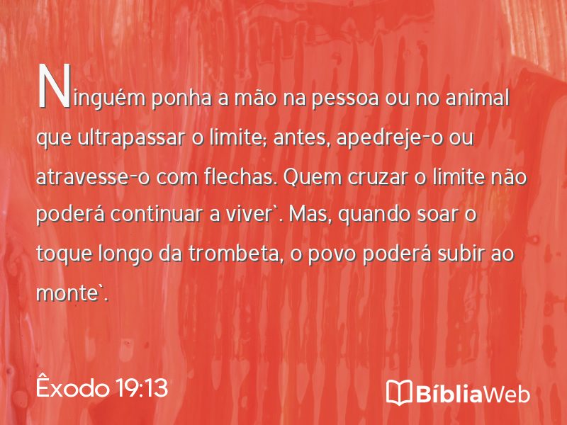 Êxodo 19:13 em imagem para compartilhar