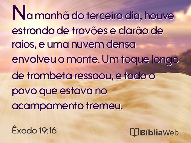 Êxodo 19:16 em imagem para compartilhar
