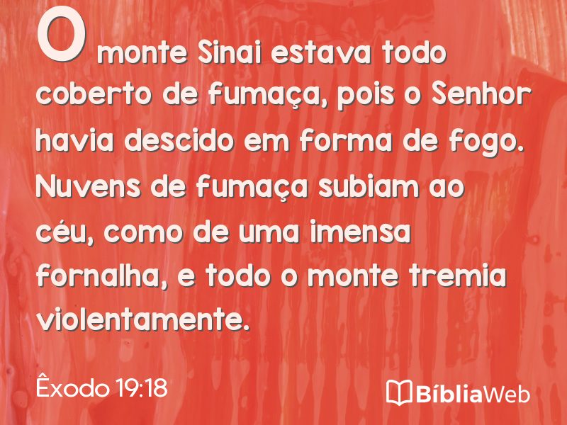Êxodo 19:18 em imagem para compartilhar