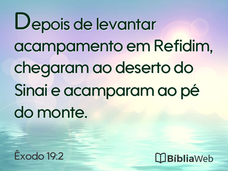 Êxodo 19:2 em imagem para compartilhar