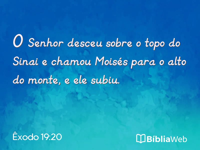 Êxodo 19:20 em imagem para compartilhar