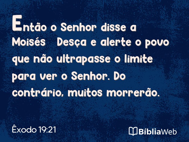 Êxodo 19:21 em imagem para compartilhar