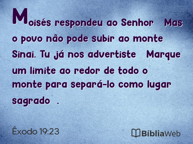 Êxodo 19:23 em imagem para compartilhar