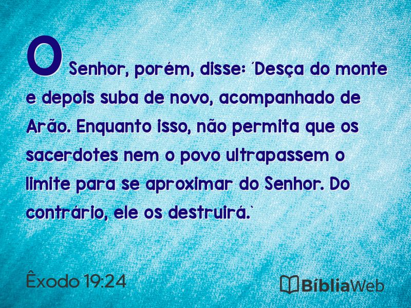 Êxodo 19:24 em imagem para compartilhar