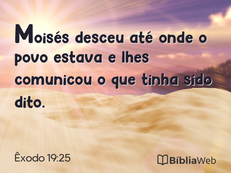 Êxodo 19:25 em imagem para compartilhar