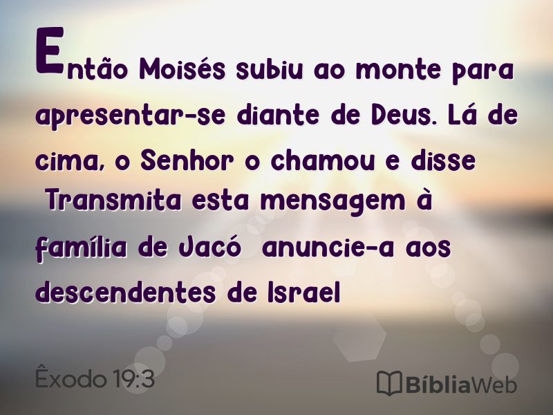 Êxodo 19:3 em imagem para compartilhar
