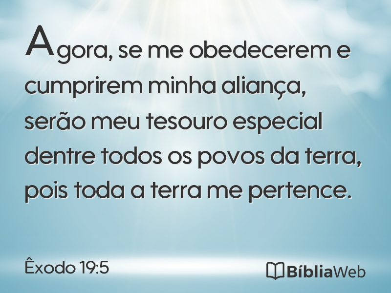 Êxodo 19:5 em imagem para compartilhar
