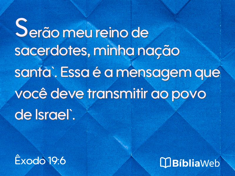 Êxodo 19:6 em imagem para compartilhar