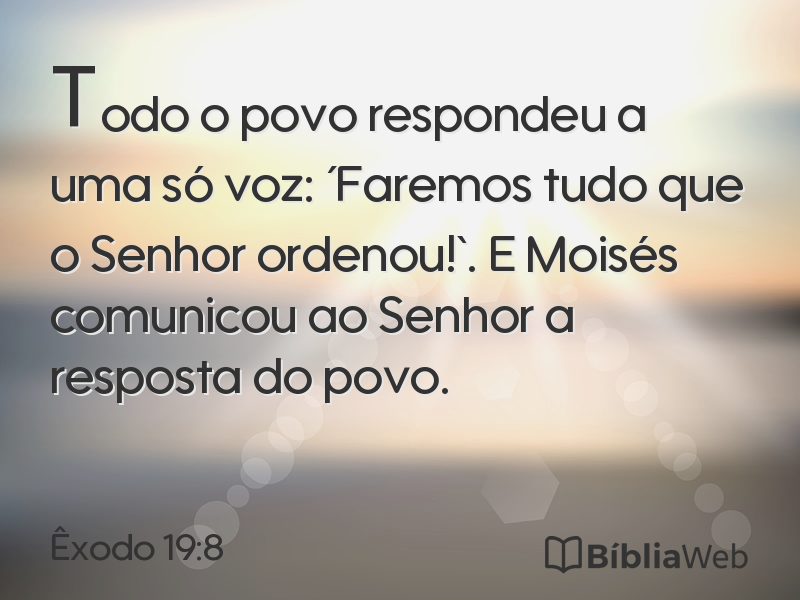 Êxodo 19:8 em imagem para compartilhar