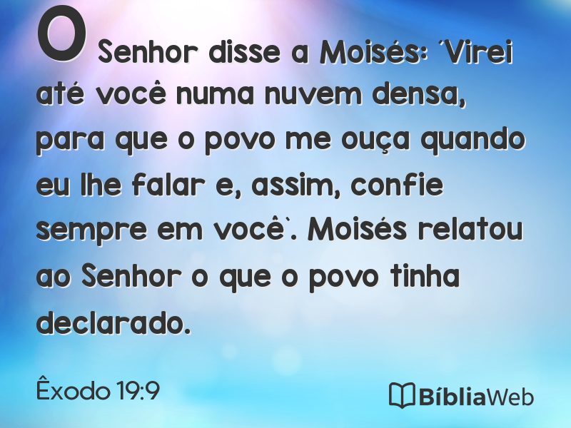Êxodo 19:9 em imagem para compartilhar