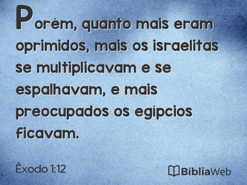 Êxodo 1:12 em imagem para compartilhar