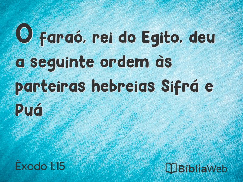 Êxodo 1:15 em imagem para compartilhar