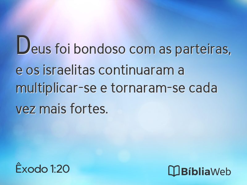 Êxodo 1:20 em imagem para compartilhar