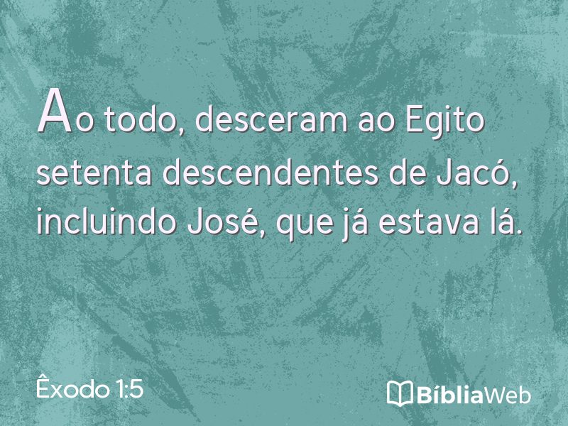 Êxodo 1:5 em imagem para compartilhar