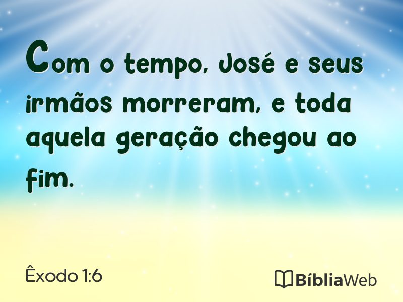 Êxodo 1:6 em imagem para compartilhar