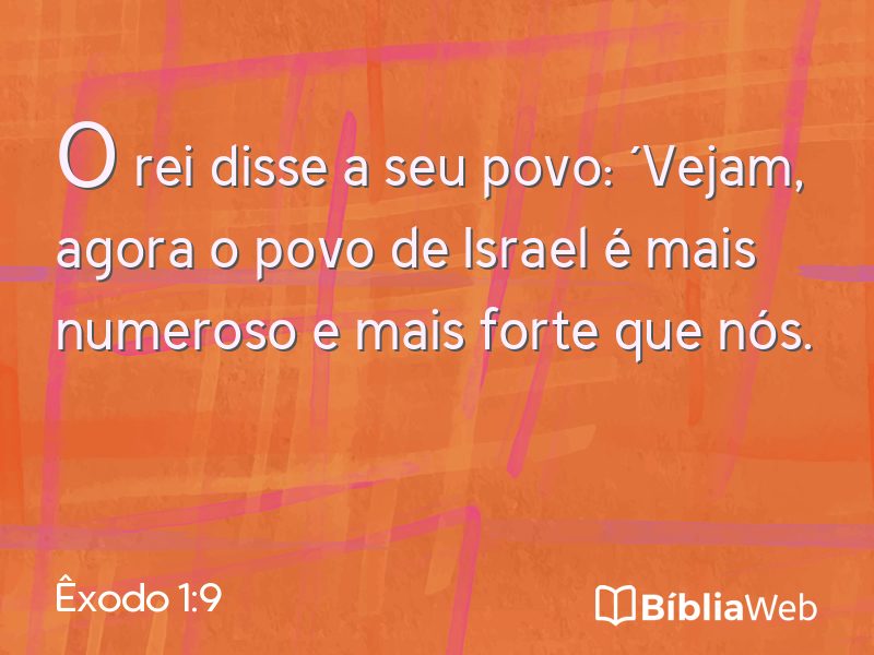 Êxodo 1:9 em imagem para compartilhar