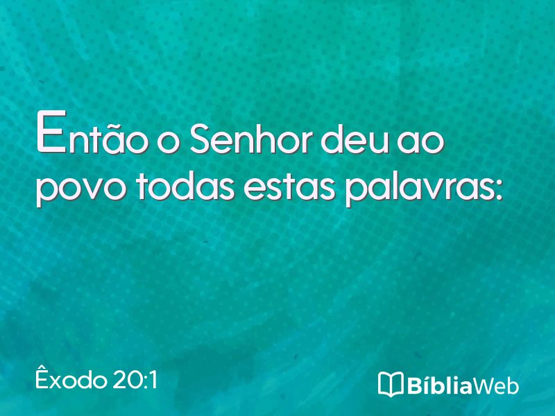 Êxodo 20:1 em imagem para compartilhar