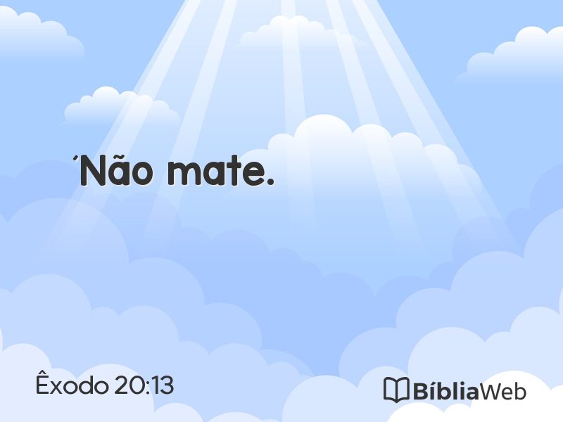 Êxodo 20:13 em imagem para compartilhar