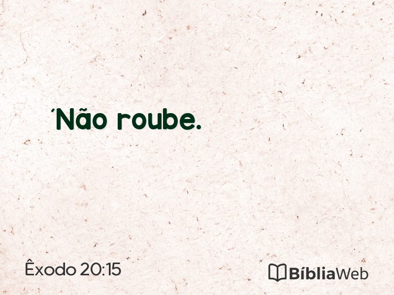 Êxodo 20:15 em imagem para compartilhar
