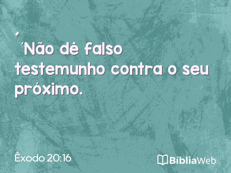 Êxodo 20:16 em imagem para compartilhar