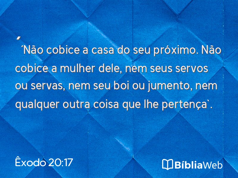 Êxodo 20:17 em imagem para compartilhar